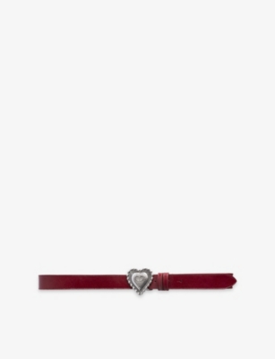 ZADIG&VOLTAIRE: Santa Fe Heart-Buckle Leather Belt
