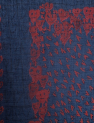 Zadig & Voltaire Kerry Heart Scarf In Purple