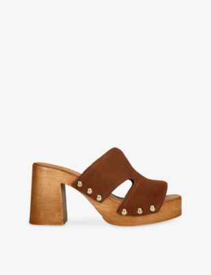 Steve Madden Womens Brown Sunkissed Suede Mules Eur 38/5 Uk