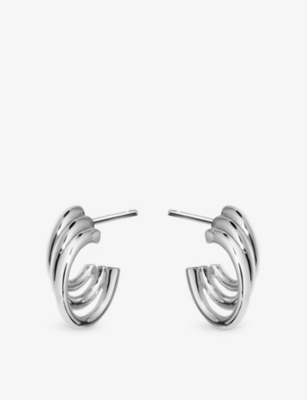 SHAUN LEANE: Bound Hoop Size 2 Sterling-Silver Earrings
