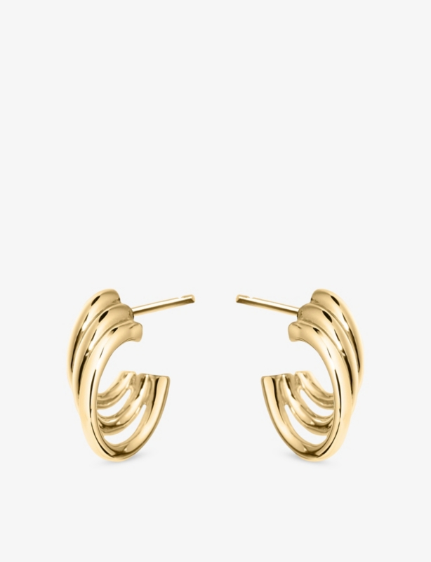 Bound Size 2 18ct Yellow Gold Vermeil Hoop Earrings