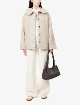 SISTERS & SEEKERS: Matilda Button-Up Collared Felt Coat