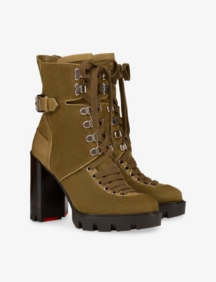 CHRISTIAN LOUBOUTIN: New Macademia 100 Suede Boots