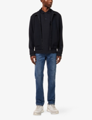 EMPORIO ARMANI: College Logo-Embroidered Cotton Polo Shirt