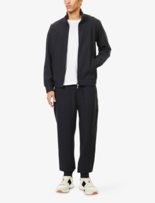 EMPORIO ARMANI: Core Monogram-Print Cotton Blend Jacket