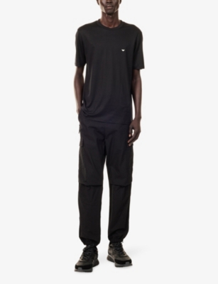 EMPORIO ARMANI: Logo-Embroidered Stretch-Jersey T-Shirt