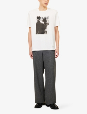 EMPORIO ARMANI: Icon Archive Printed Cotton-Jersey T-Shirt
