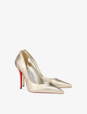 Christian Louboutin Miss Z Laminated Nappa Leather Pumps 100