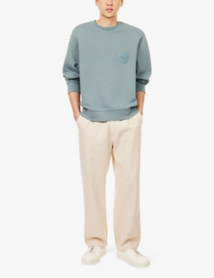 EMPORIO ARMANI: Brand-Patch Relaxed-Fit Cotton-Jersey Sweatshirt