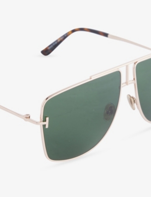 TOM FORD: Eliott-02 Square Metal Sunglasses