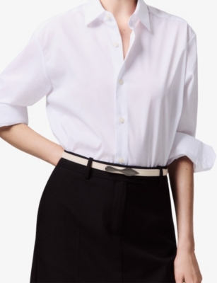 Christian Louboutin Leather Reversible Bettina Belt In Neutral