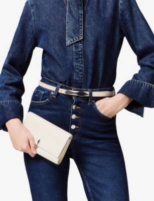 CHRISTIAN LOUBOUTIN: Bettina Metallic Leather Wallet-on-chain