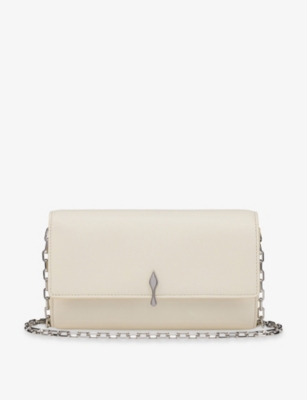 CHRISTIAN LOUBOUTIN: Bettina Metallic Leather Wallet-on-chain