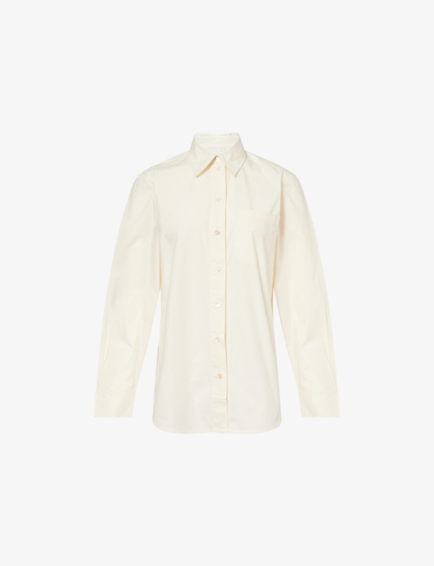 Nicci Relaxed-Fit Cotton-Poplin Shirt
