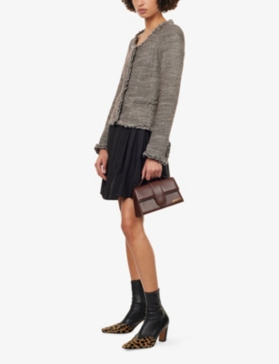 Skall Studio Womens Brown/ecru Rosa Cinched Cotton And Wool Jacket In Brown