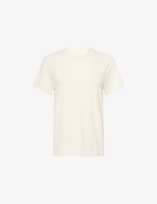 Skall Studio Womens Light Cream Andy Round-neck Cotton-jersey T-shirt In Neutral