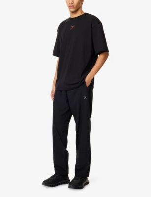 GYMSHARK: Power Brand-Print Stretch-Cotton T-Shirt