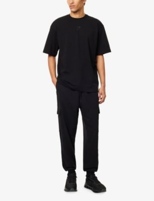 GYMSHARK: Power Brand-Print Stretch-Cotton T-Shirt