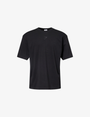 GYMSHARK: Power Brand-Print Stretch-Cotton T-Shirt