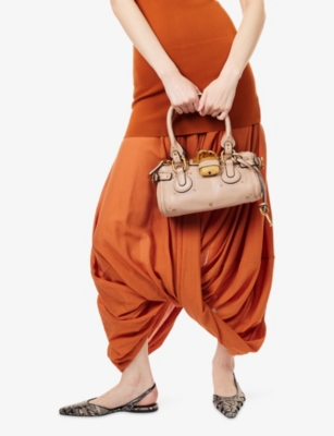 Chloé Chloe Paddington Small Grained Leather Shoulder Bag In Pink