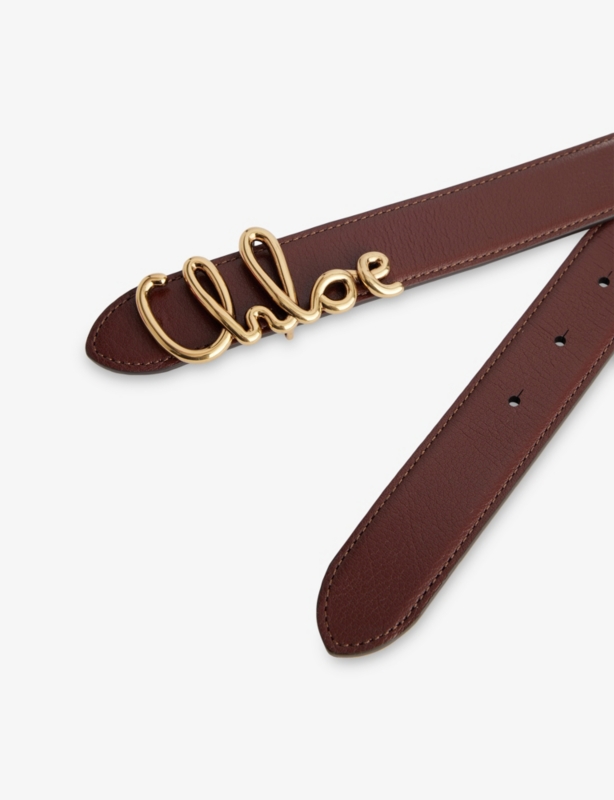 Logo-Plaque Leather Belt