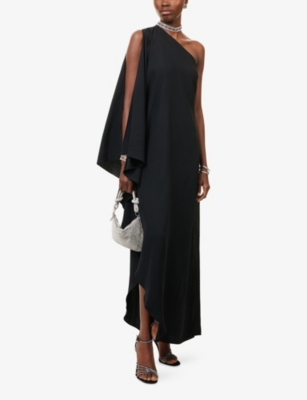 Taller Marmo Womens Black Bolkan Crystal-embellished Crepe-cady Maxi Dress In Black