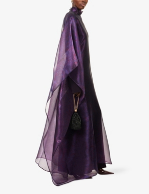 TALLER MARMO: Suratt Paisley-Pattern Organza Kaftan Dress