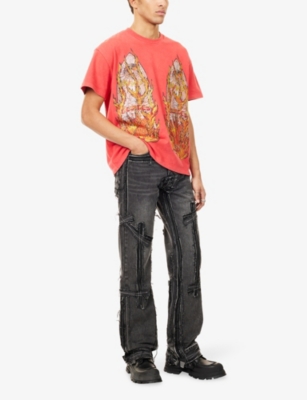 WHO DECIDES WAR BY EV BRAVADO: Exposure Distressed Denim Jeans