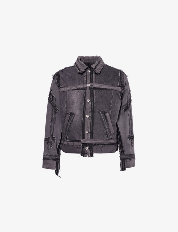 Exposure Distressed Denim Trucker Jacket