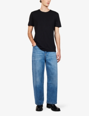 Paige Mens  Sorden Crew-neck Cotton T-shirt In Black