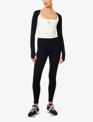 Monday Swimwear Womens Ivory Jersey Aspen Square-neck Stretch-woven Top