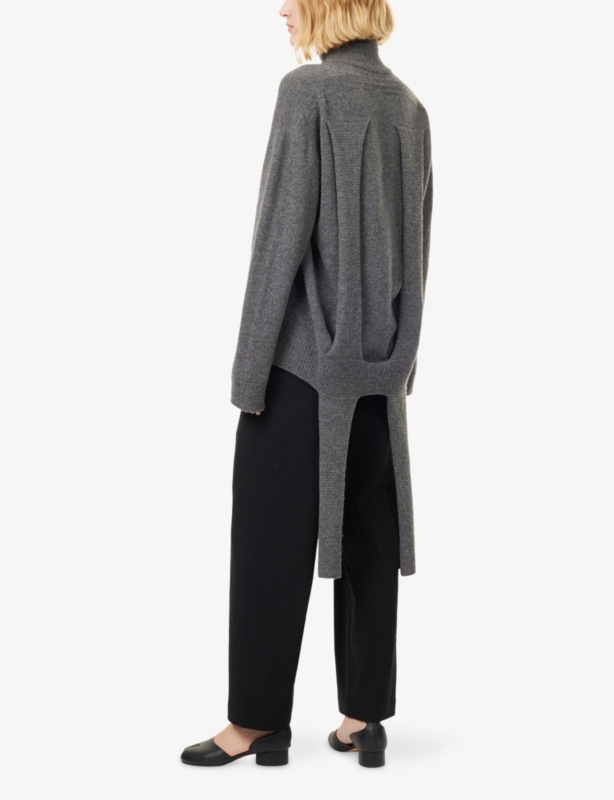 Backpack Knit High-Neck Wool Jumper