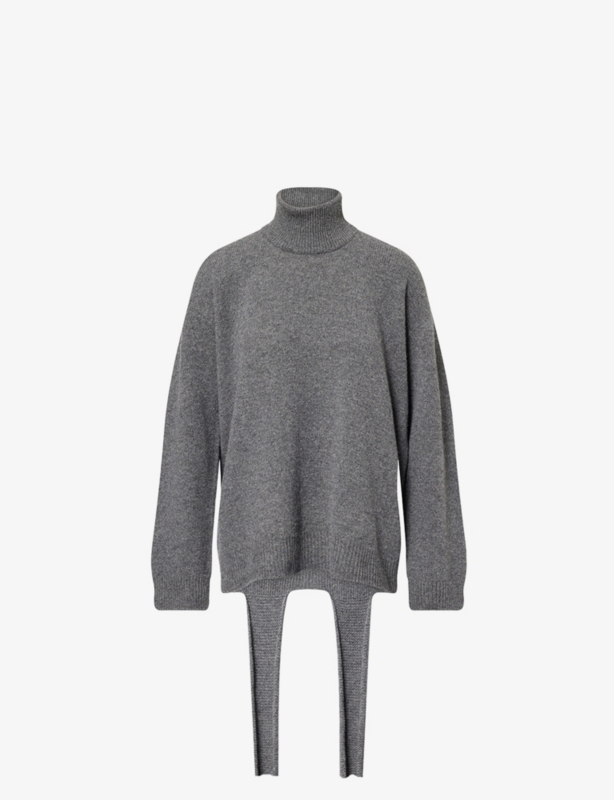 Backpack Knit High-Neck Wool Jumper