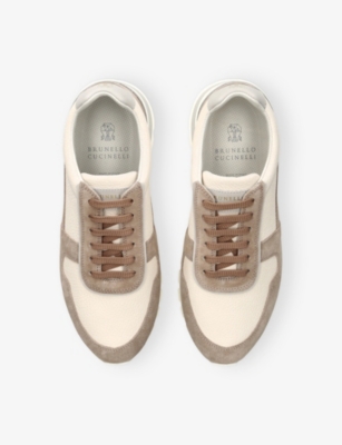 Brunello Cucinelli Suede-leather Olimpo Sneakers In Animal Print