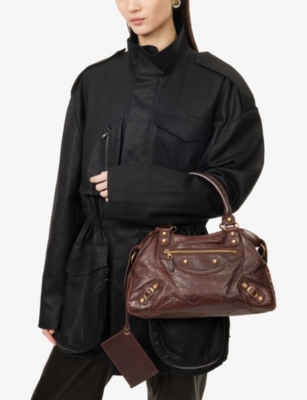 RESELFRIDGES: Pre-Loved Motocross Giant 12 Town Leather Satchel