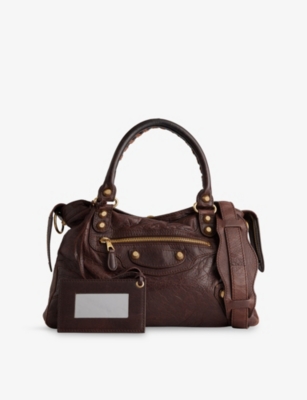 RESELFRIDGES: Pre-Loved Motocross Giant 12 Town Leather Satchel