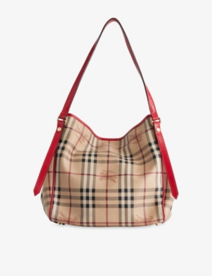 RESELFRIDGES: Pre-Loved Small Haymarket Canterbury Check Coated-Canvas Tote Bag