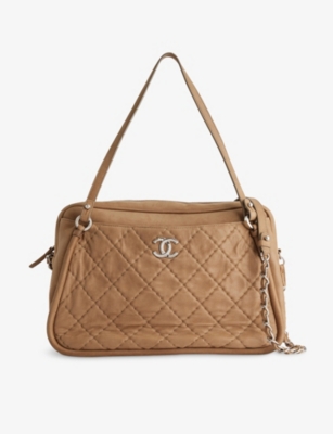 RESELFRIDGES: Pre-Loved Chanel Quilted Iridescent Relax CC Leather Satchel
