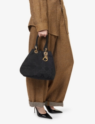 RESELFRIDGES: Pre-Loved Dior Cannage Lady Dior Canvas Soft Shopping Tote