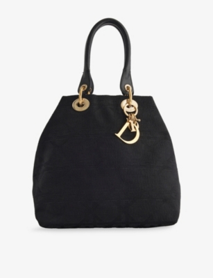 RESELFRIDGES: Pre-Loved Dior Cannage Lady Dior Canvas Soft Shopping Tote