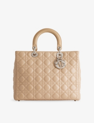 RESELFRIDGES: Pre-Loved Dior Large Cannage Lady Dior Leather Shoulder Bag