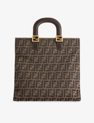 RESELFRIDGES: Pre-Loved Fendi Zucca Canvas Twins Tote Bag