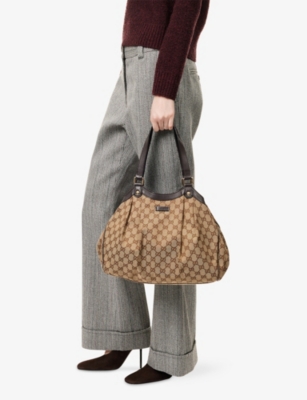 RESELFRIDGES: Pre-Loved Gucci GG Canvas Tote Bag