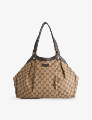 RESELFRIDGES: Pre-Loved Gucci GG Canvas Tote Bag