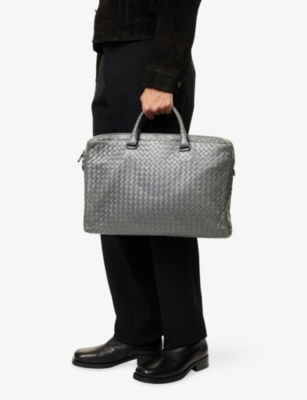 RESELFRIDGES: Pre-Loved Bottega Veneta Intrecciato Leather Business Bag