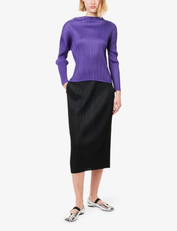 Monthly Colors: November Pleated Knit Top