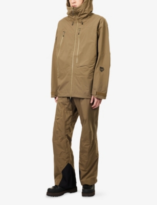 Black Crows Mens Olive Freebird Wide-leg Woven Trousers In Brown