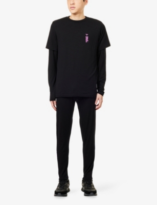 Black Crows Mens  Brand-print Slim-fit Wool Leggings In Black