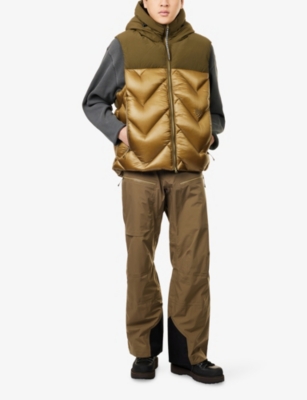 Black Crows Mens  Plumis Hooded Shell-down Vest In Green