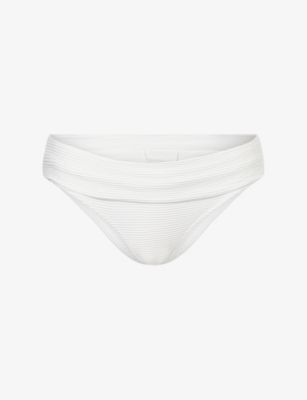 Heidi Klein Womens Wht Delos Fold-over Bikini Bottoms Xl In White